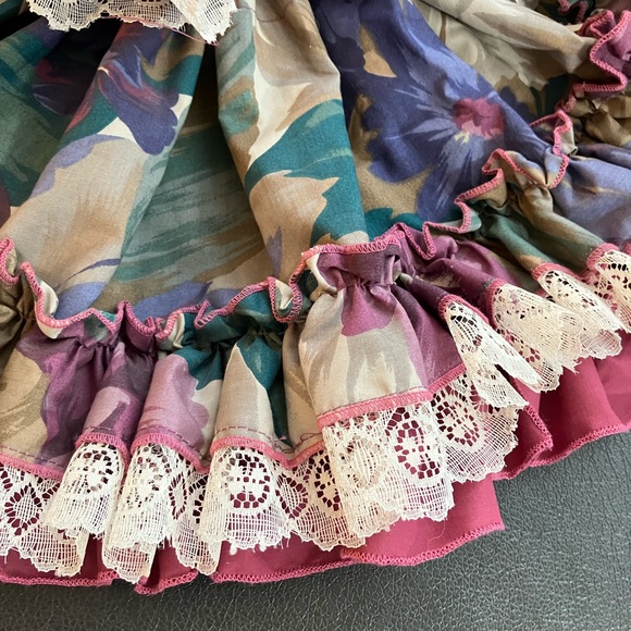 Vintage Teddy Bear Handmade Dress Lace Petticoat, Bonnet, Lace, Ribbon, Earrings - Picture 8 of 8